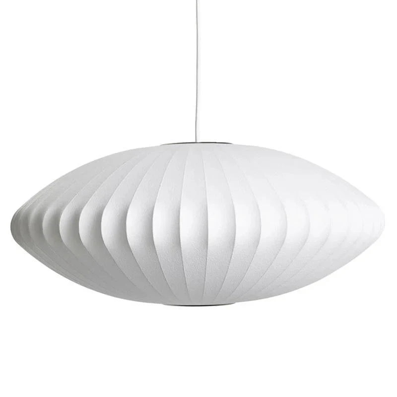 Clean-Lined Minimalist Silk Ceiling Light