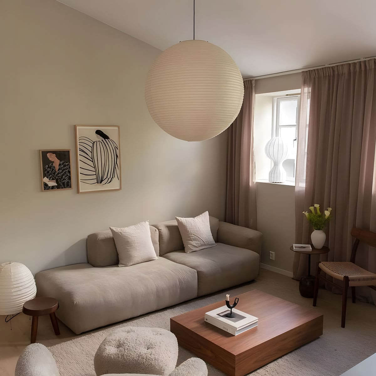 Plug-In Swag Mulberry Silk Pendant