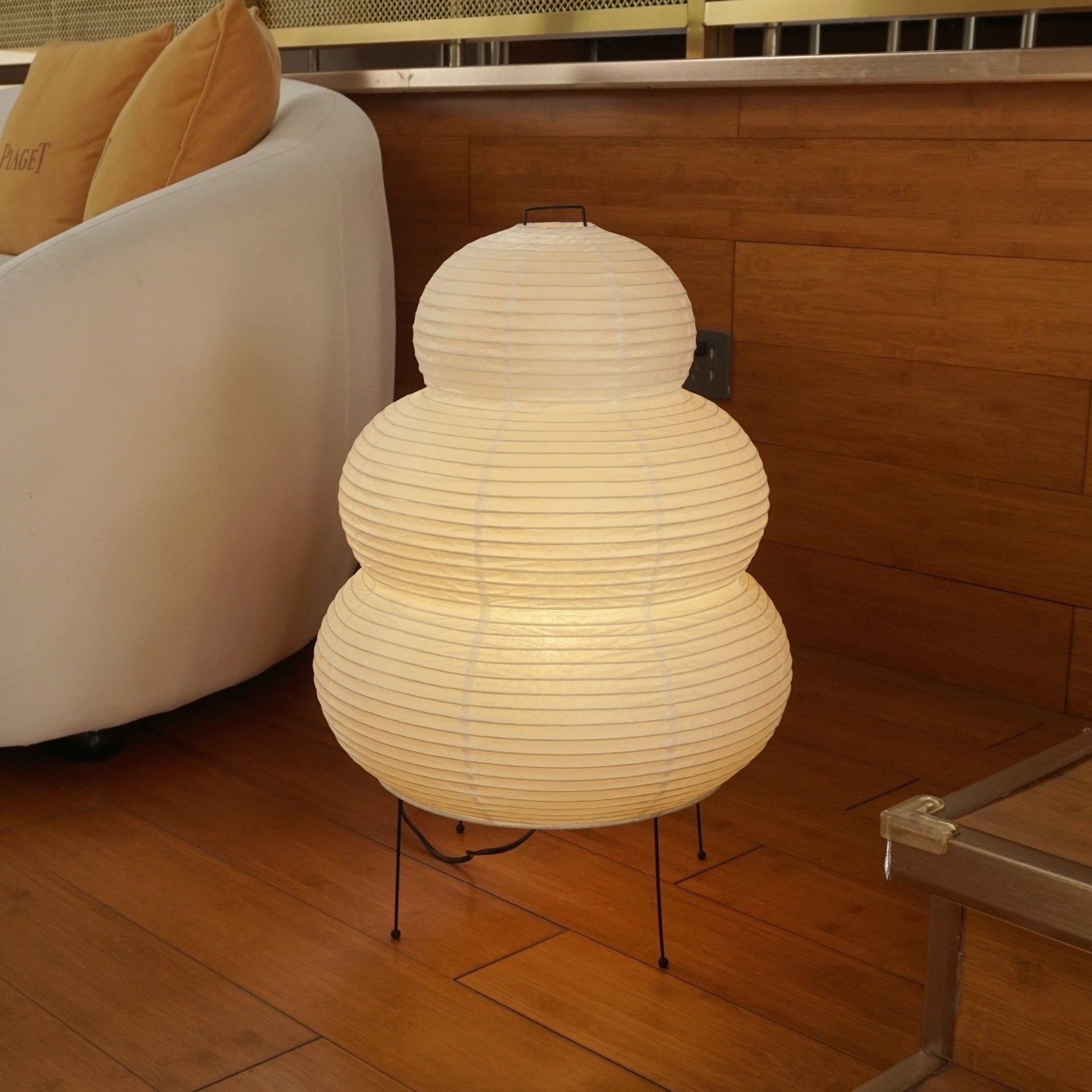 Elegant Paper Table Lamp with Soft Light Diffusion | Cozy Bedside Lighting for Warm Ambiance 2