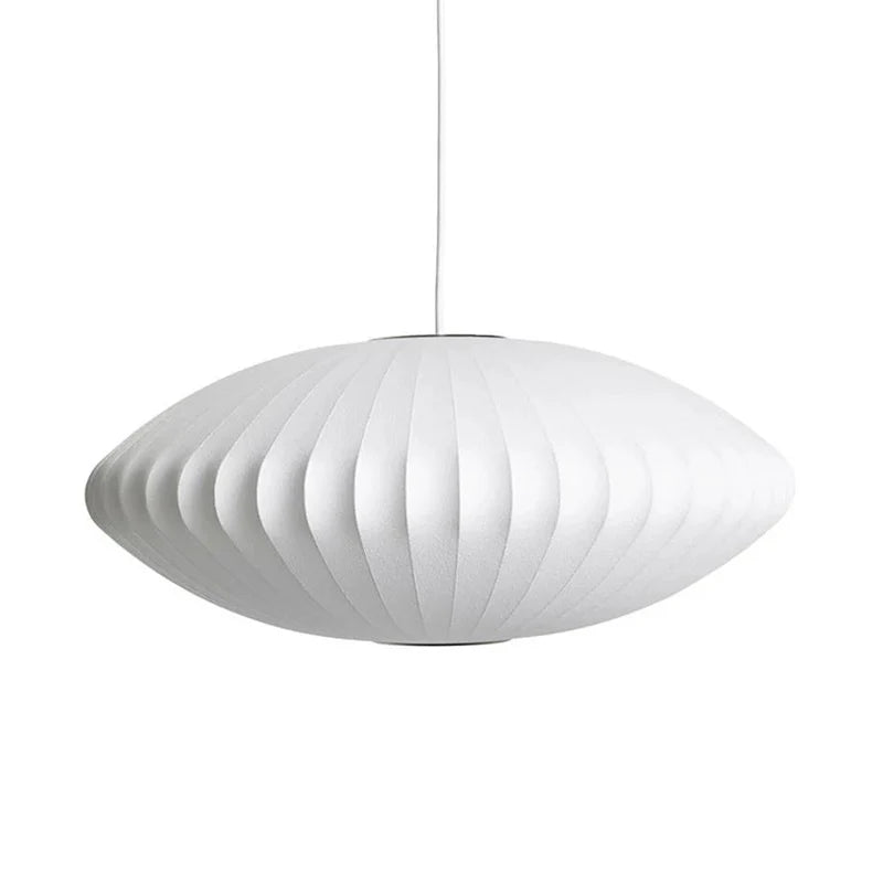 Clean-Lined Minimalist Silk Ceiling Light
