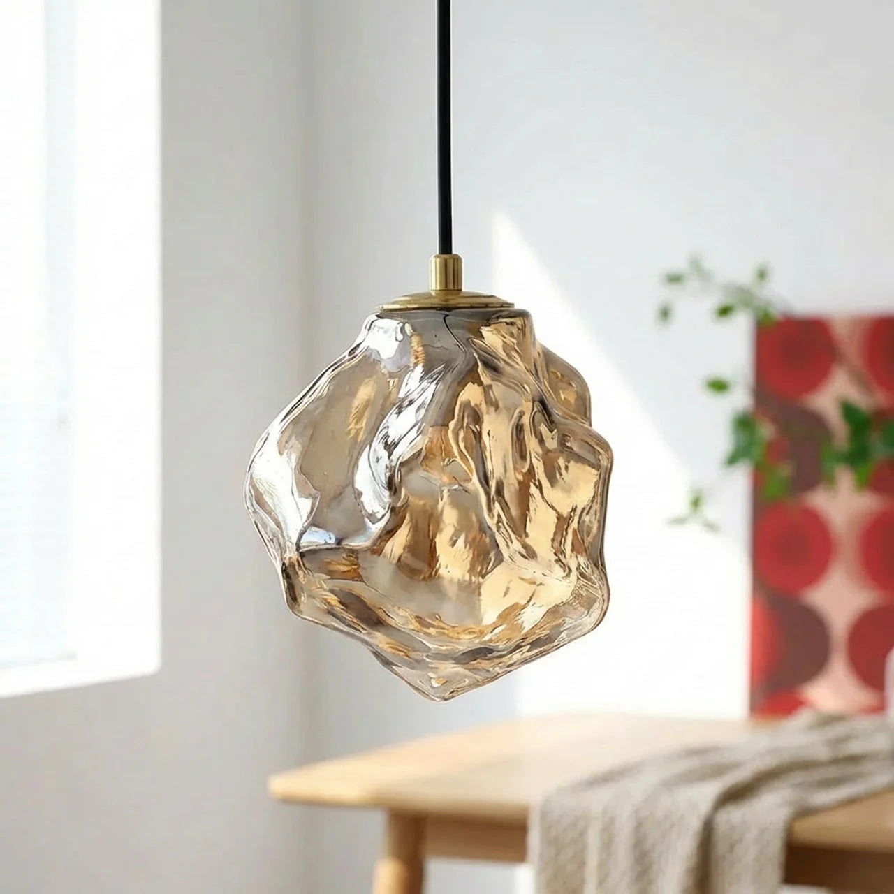 Organic Lava Glass Pendant Light
