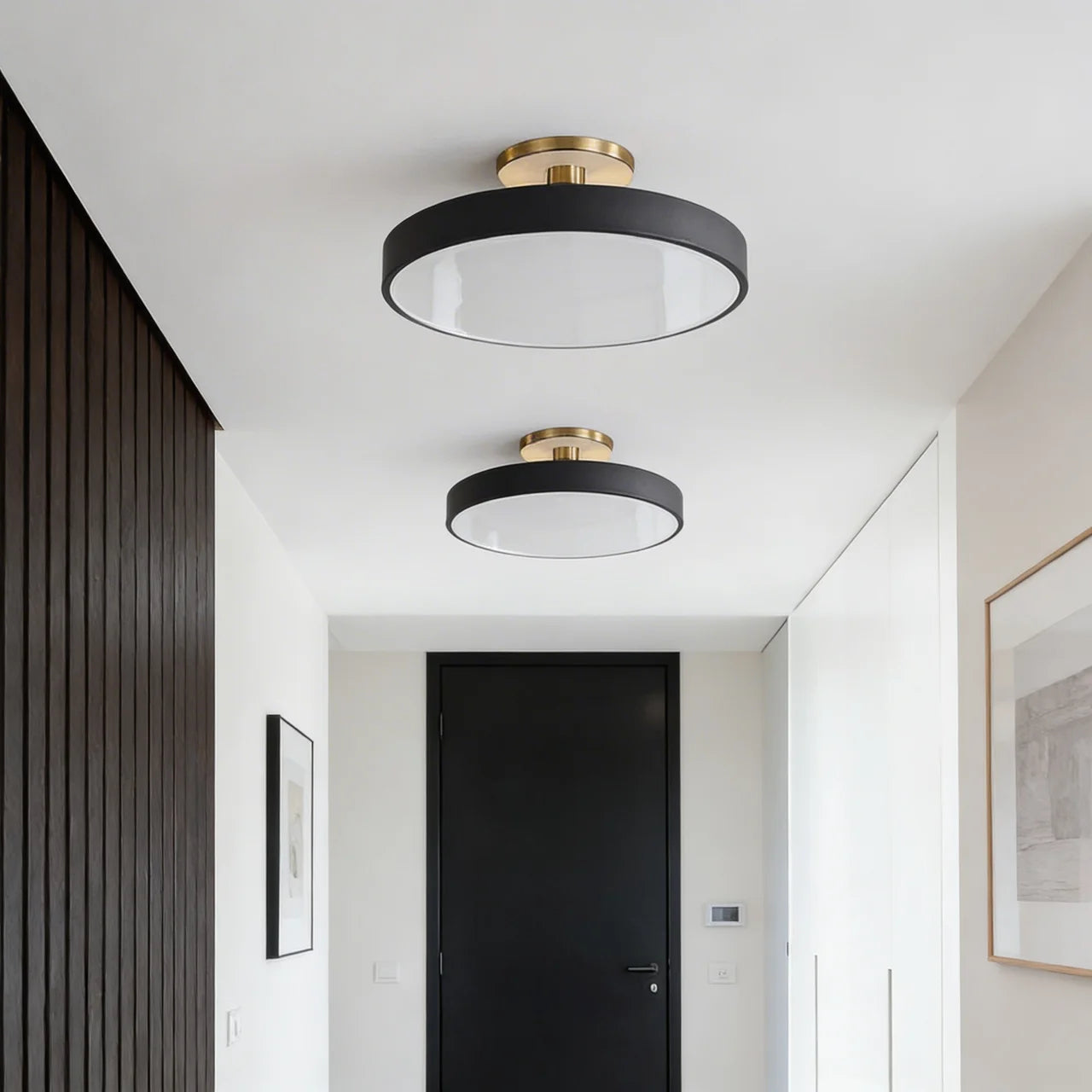 Flush Mount Ceiling Light Drum Design with Integrated LED