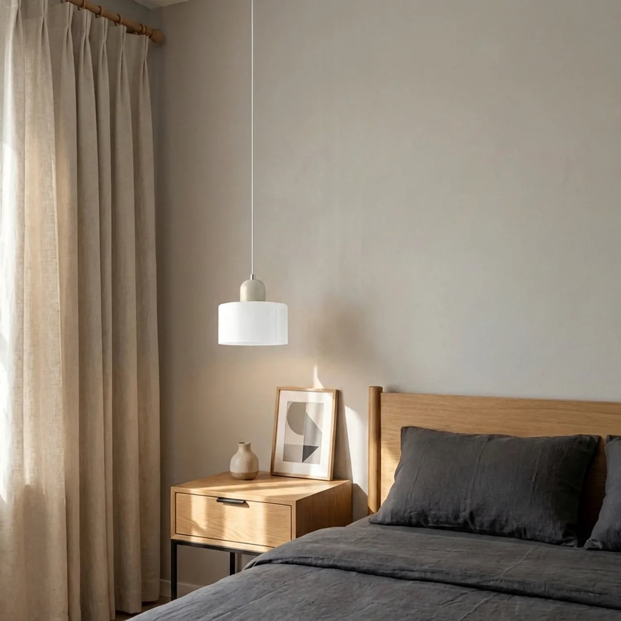 Glass Flush Mount Ceiling Light, Soft Coloured Shade