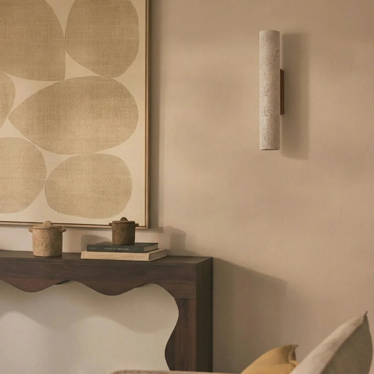Travertine Vertical Wall Light with Up-Down LED