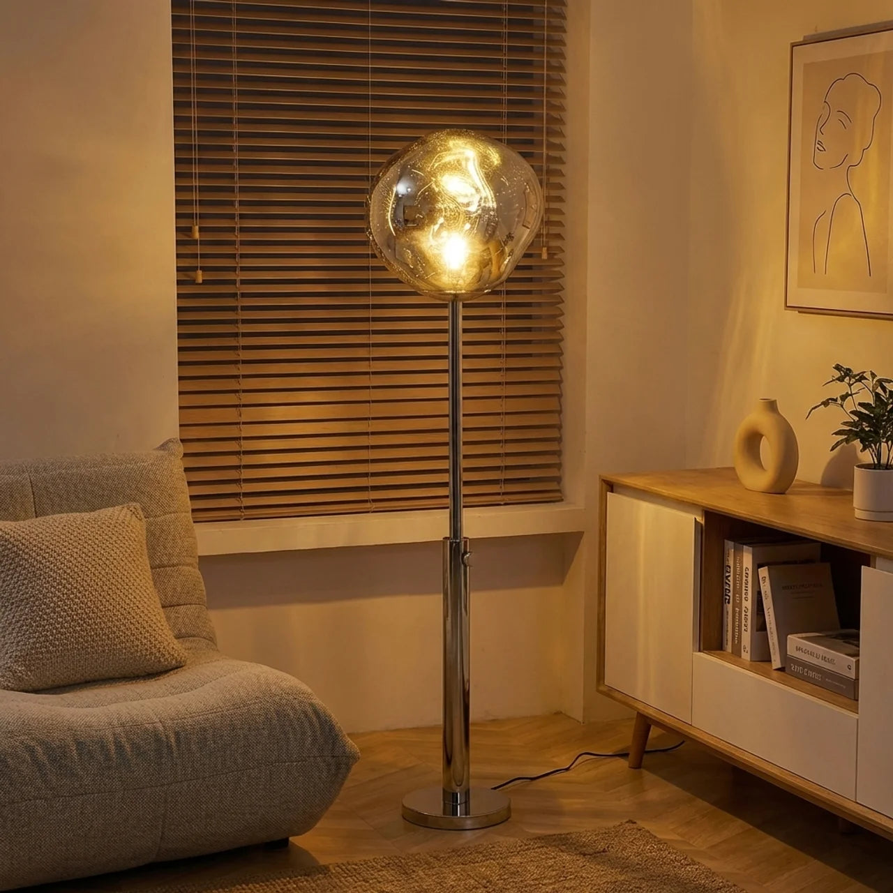 Melted Acrylic Floor Lamp