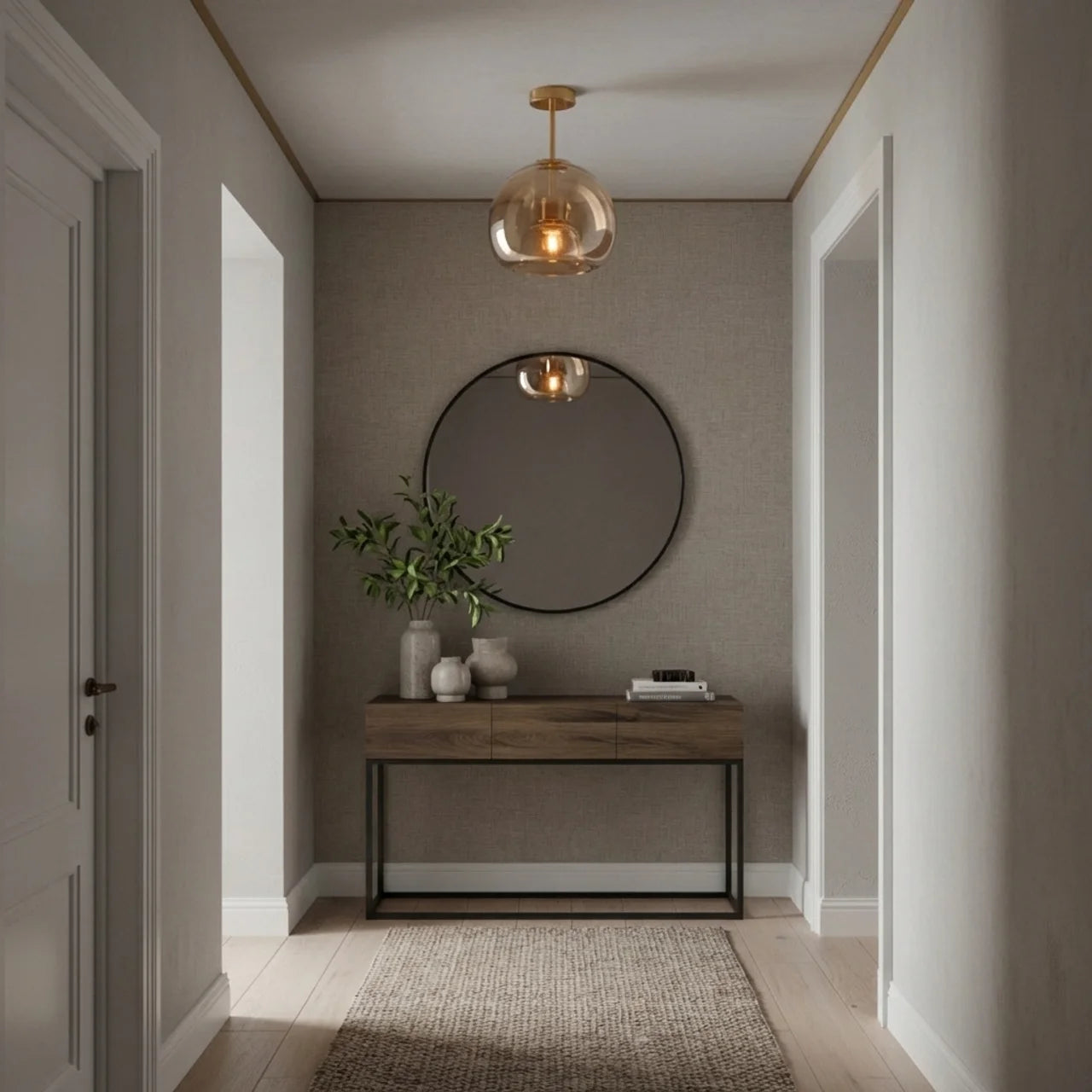 Glass Ceiling Light with Pendant and Semi-Flush Mount Options