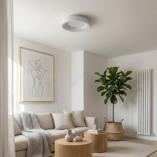 Flush Mount Ceiling Light Hollow Centre LED Design