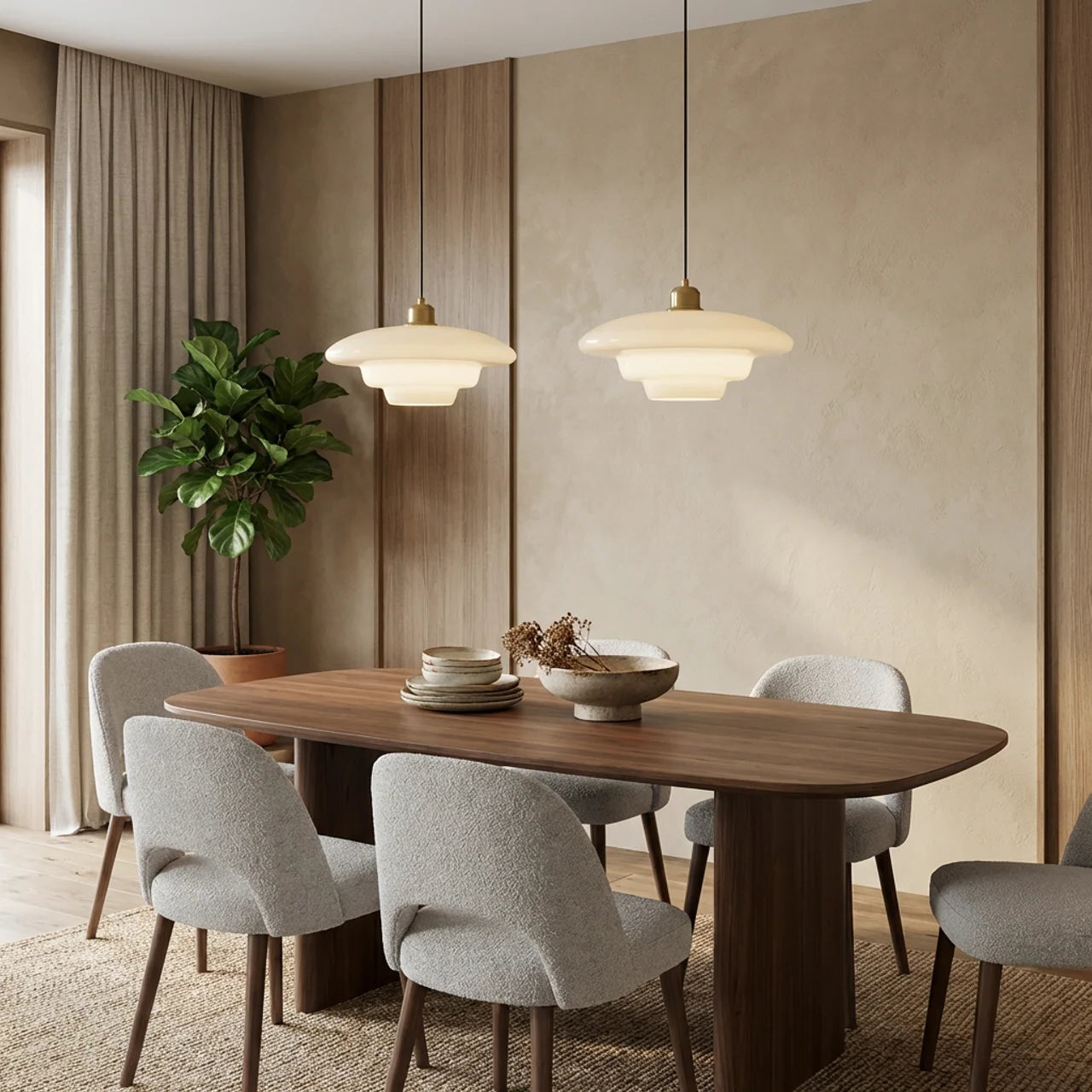 Vintage Clear Glass Pendant Light