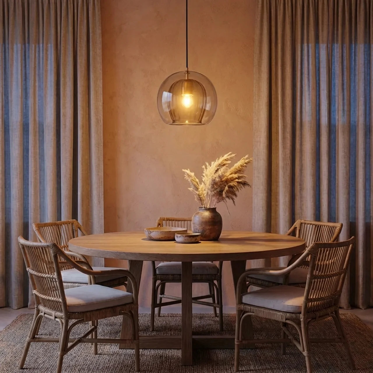 Glass Pendant Light with Multiple Size Options