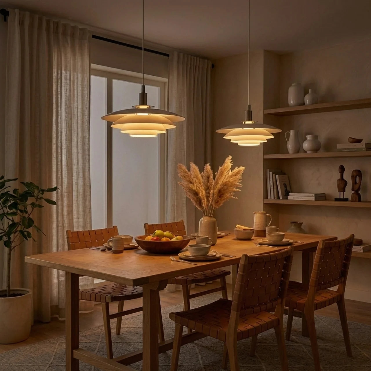 Danish Modern Multi-Layer Pendant Lighting