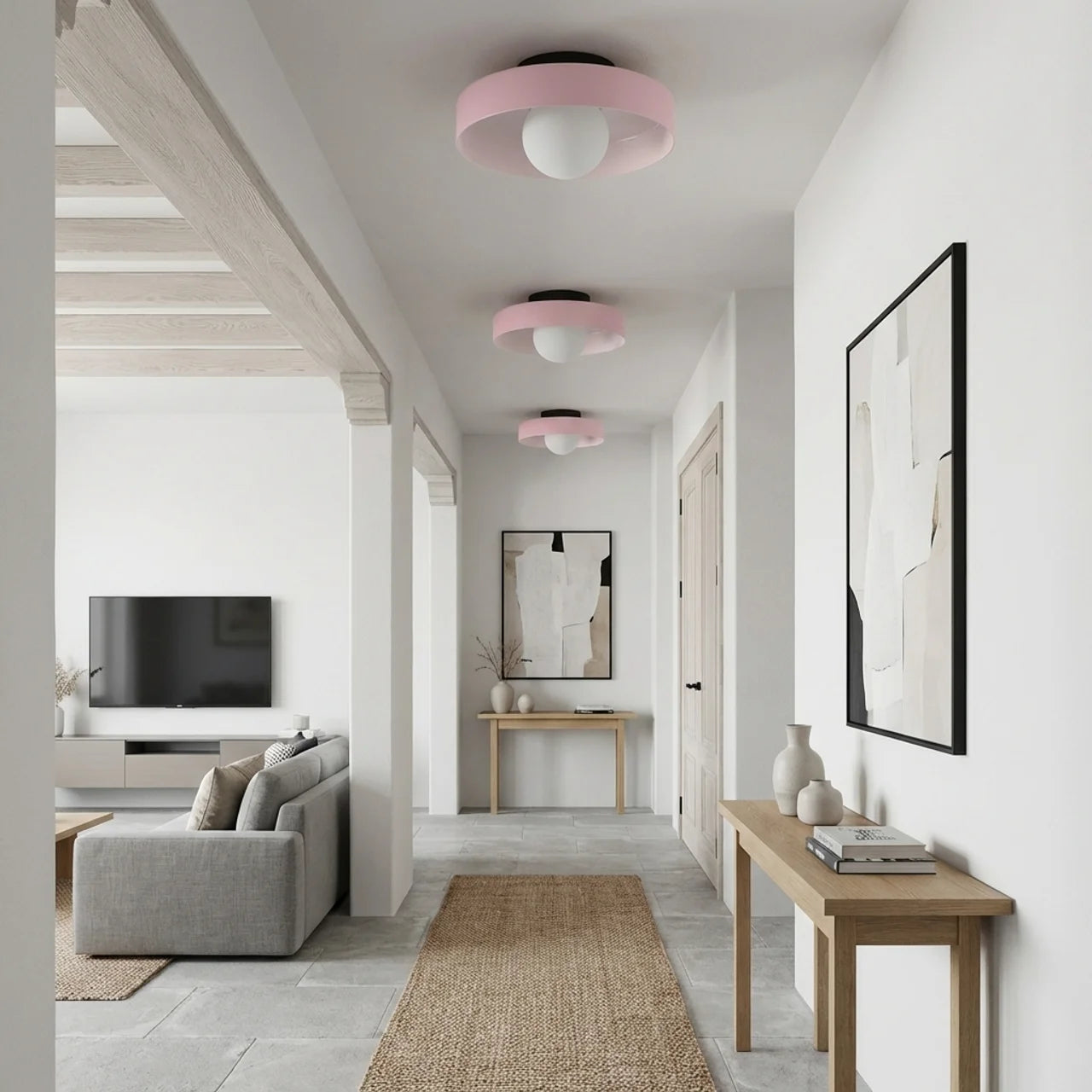 Bauhaus Glass Wall & Ceiling Light