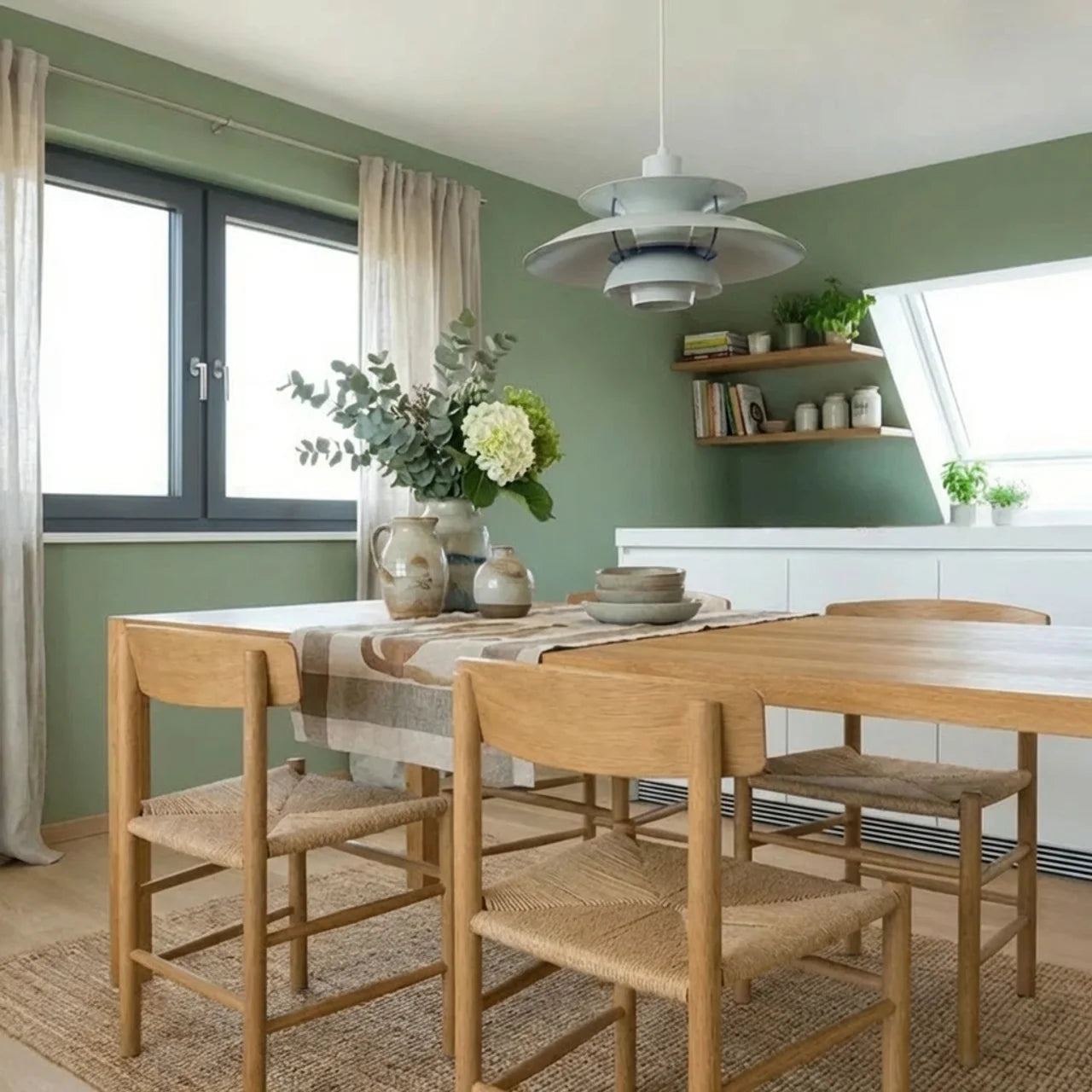 Danish Modern Layered Pendant Lighting
