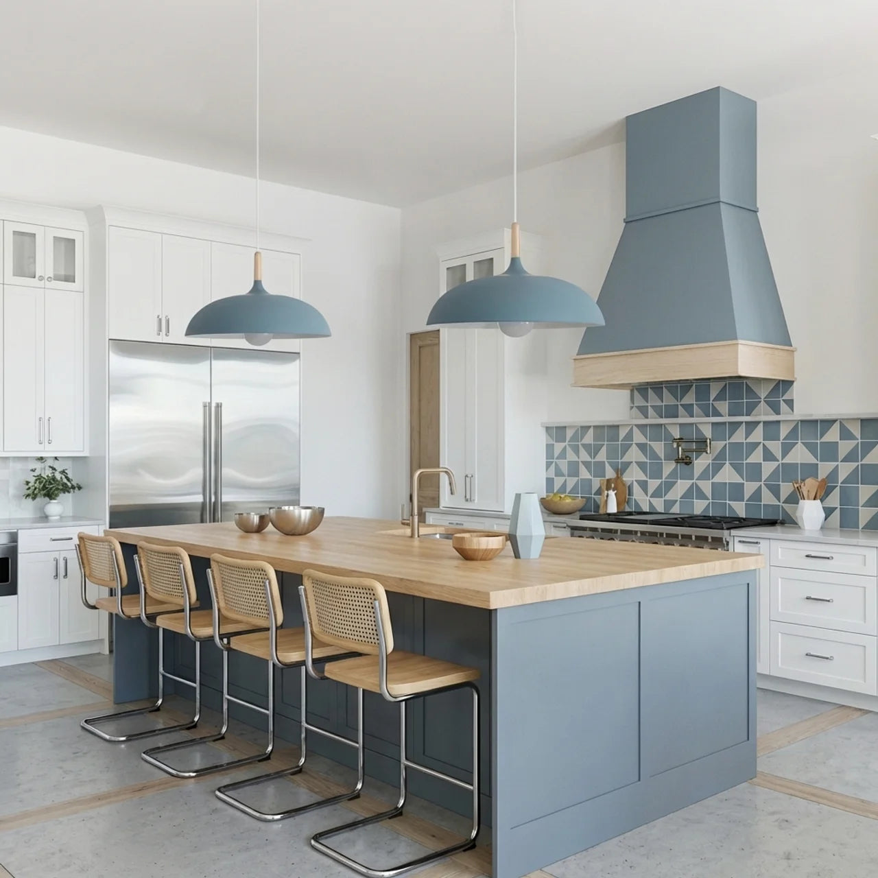Pendant Light Metal and Wood with Sculptural Shape Design