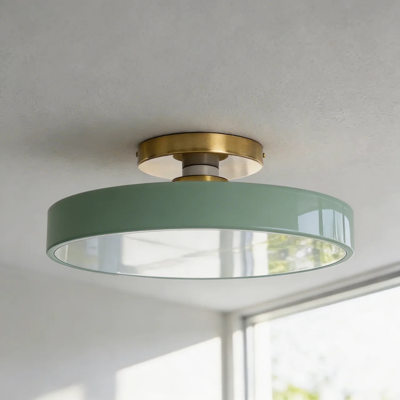 Flush Mount Ceiling Light Drum Design with Integrated LED