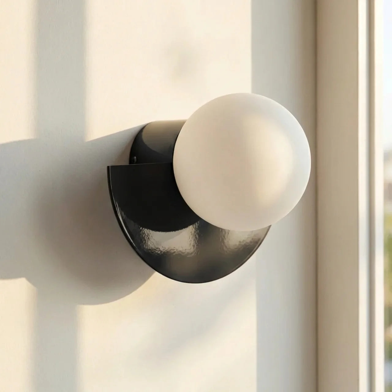Wall Sconce Light Semi Circle Metal with Integrated LED
