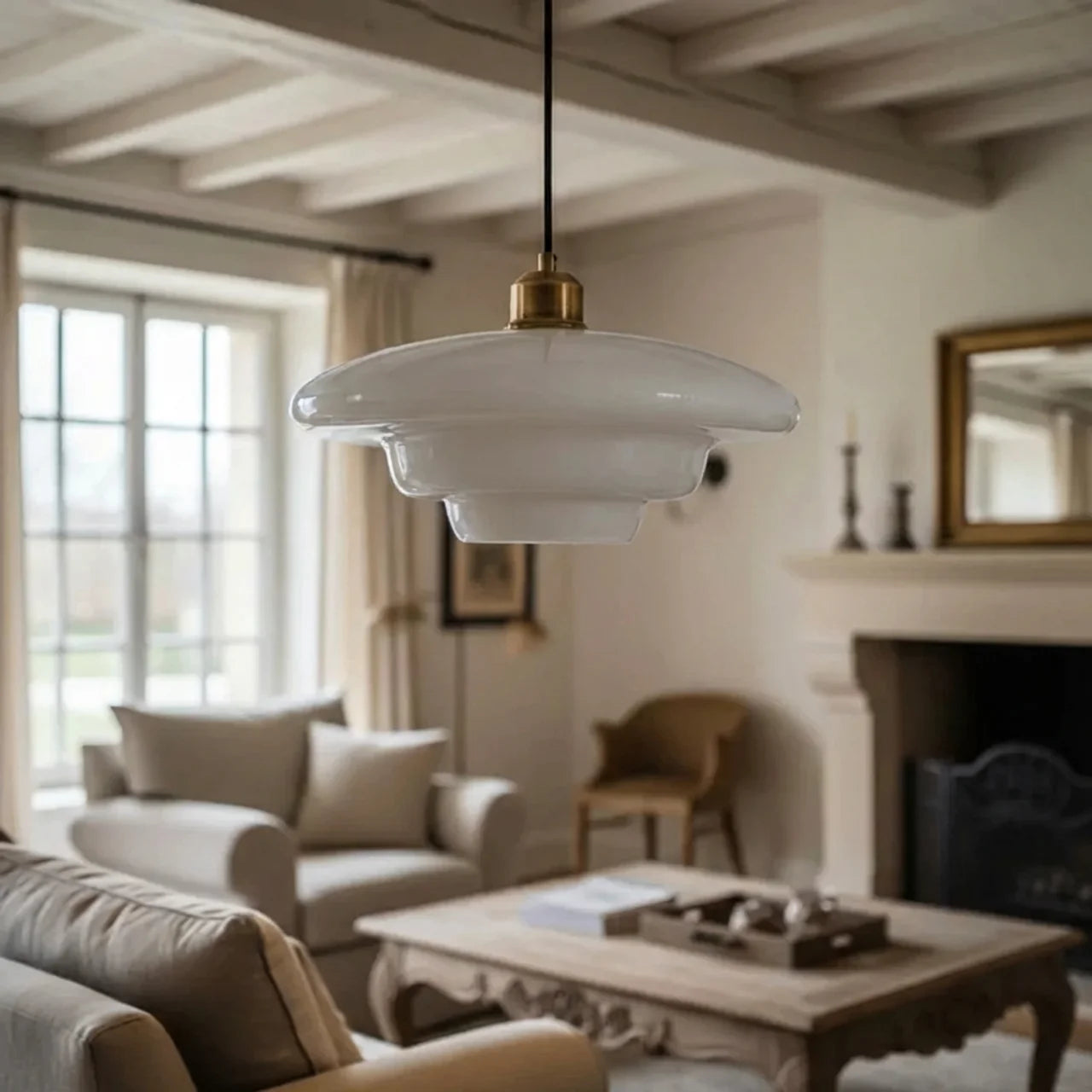Vintage Clear Glass Pendant Light