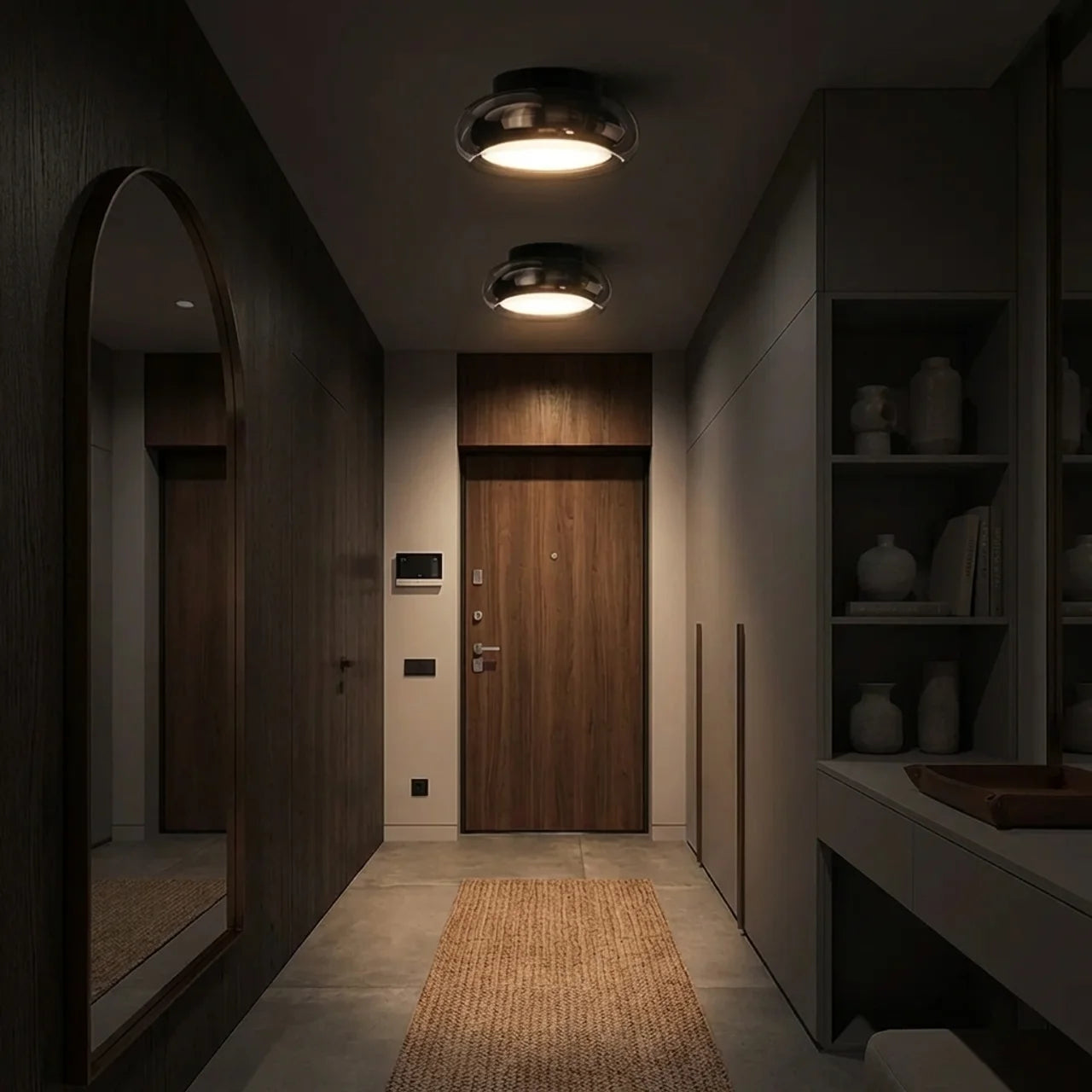 Glass Flush Mount Ceiling Light