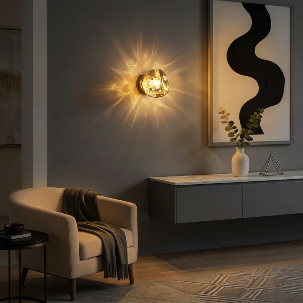 Melted Acrylic Wall Light
